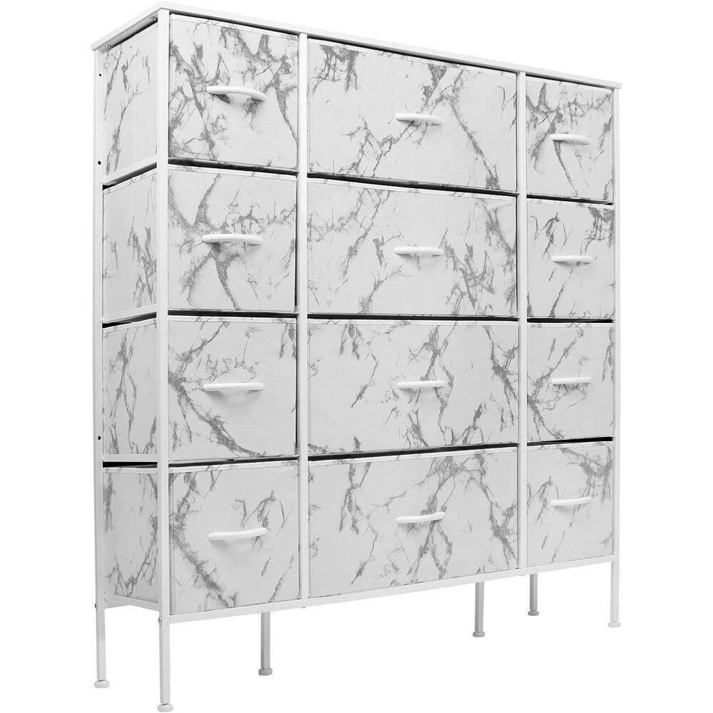 Sorbus Sorbus 12 Drawers Dresser with Steel Frame and Wood Top