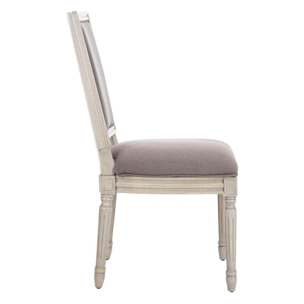 Buchanan 19''H French Brasserie Rectangle Side Chair (Set of 2) - Grey/Beige - Safavieh