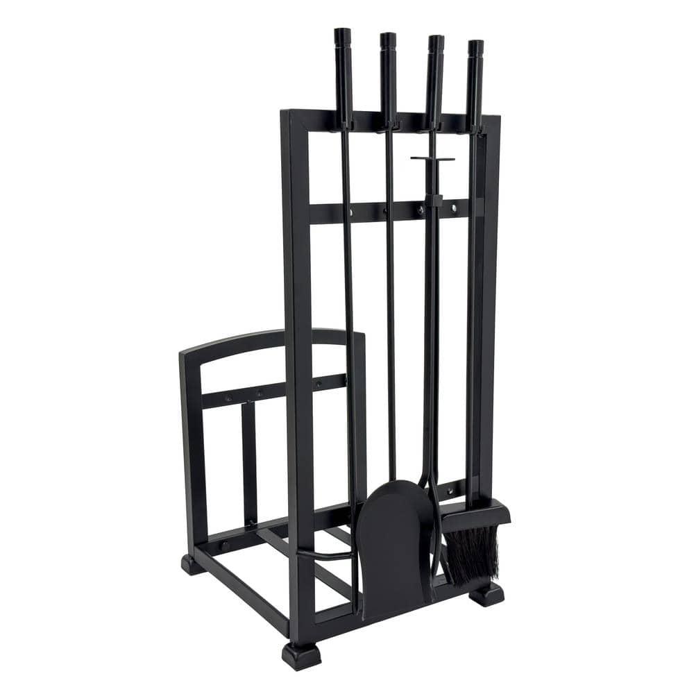 Pleasant Hearth FA338LT Harper Steel Log Rack with Tools