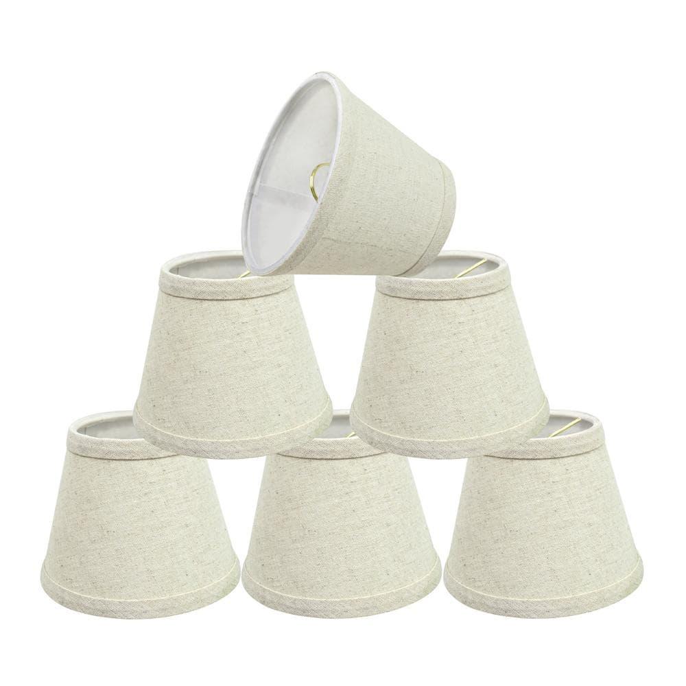 Aspen Creative Corporation 5'' Linen Empire Candelabra Shade (Set of 6)