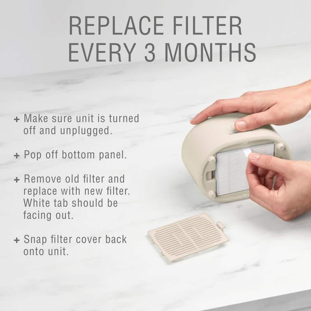 Conair 2pk Pure Portable Air Purifier Replacement Filters: HEPA 10, MERV 10, EPA & CARB Certified, Model APRP03 Compatible