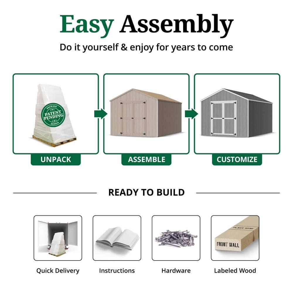 Little Cottage Co. Value Gable Outdoor Wood Storage Shed & Reviews | Wayfair