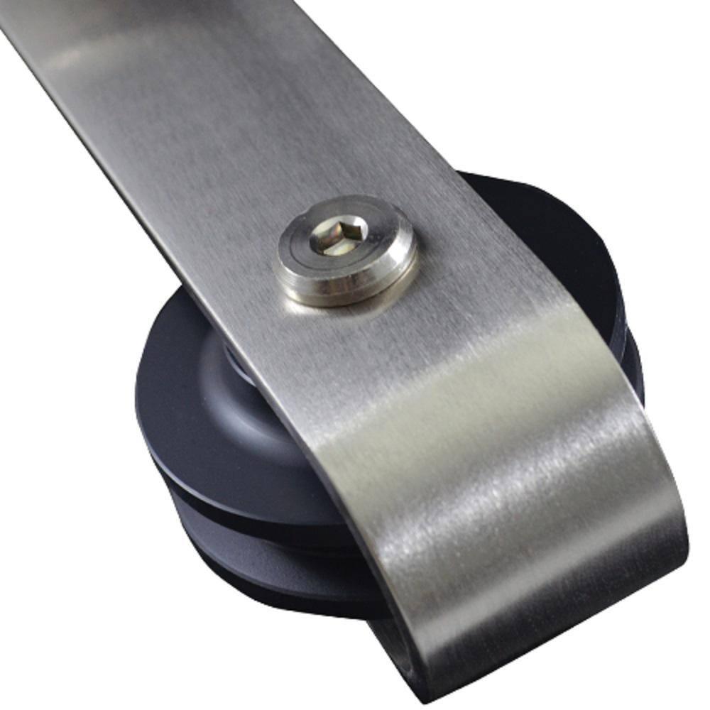 MMI DOOR Door Hinge 80'' Solid + Manufactured Wood Paneled with Installation Hardware Kit Barn Door