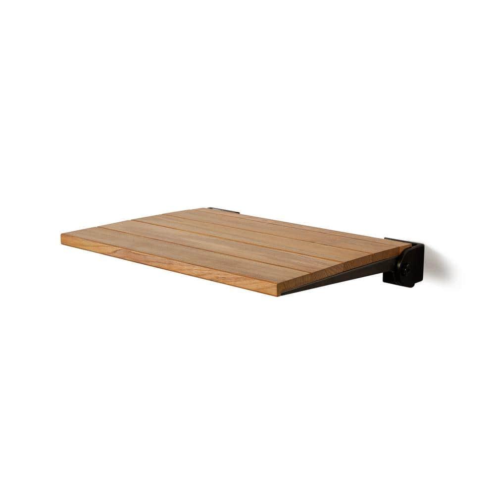 SlimLine Teak Wood Folding Shower Bench Seat