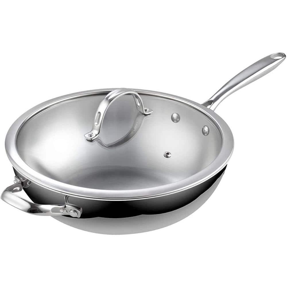 3 Quarts Stainless Steel Saute Pan with Lid