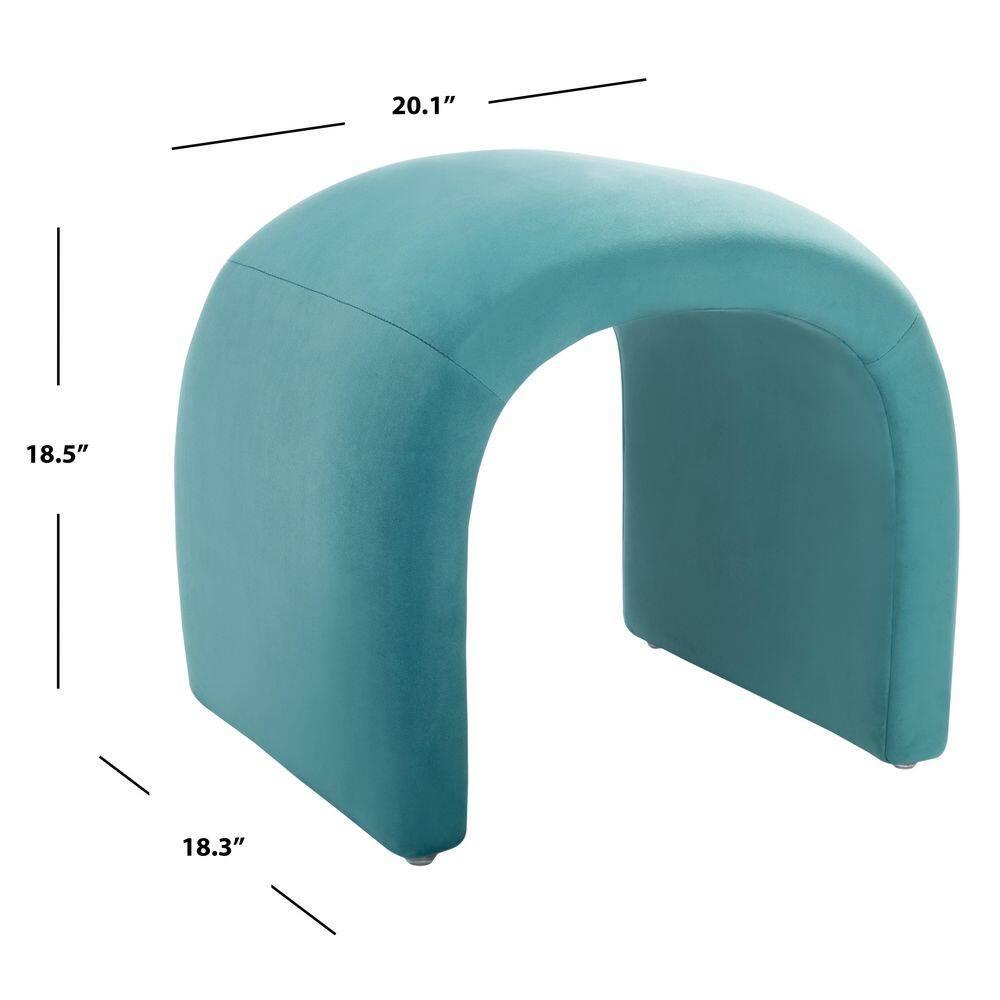 Kibo Ottoman - Sea Blue - Safavieh