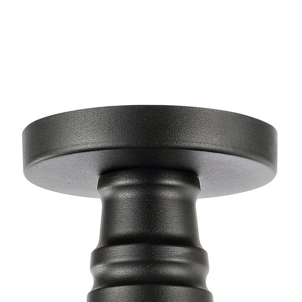 JONATHAN Y Camila 14" 1-Light Classic Industrial Indoor/Outdoor Iron LED Semi Flush Mount, Green/White, JYL7617F