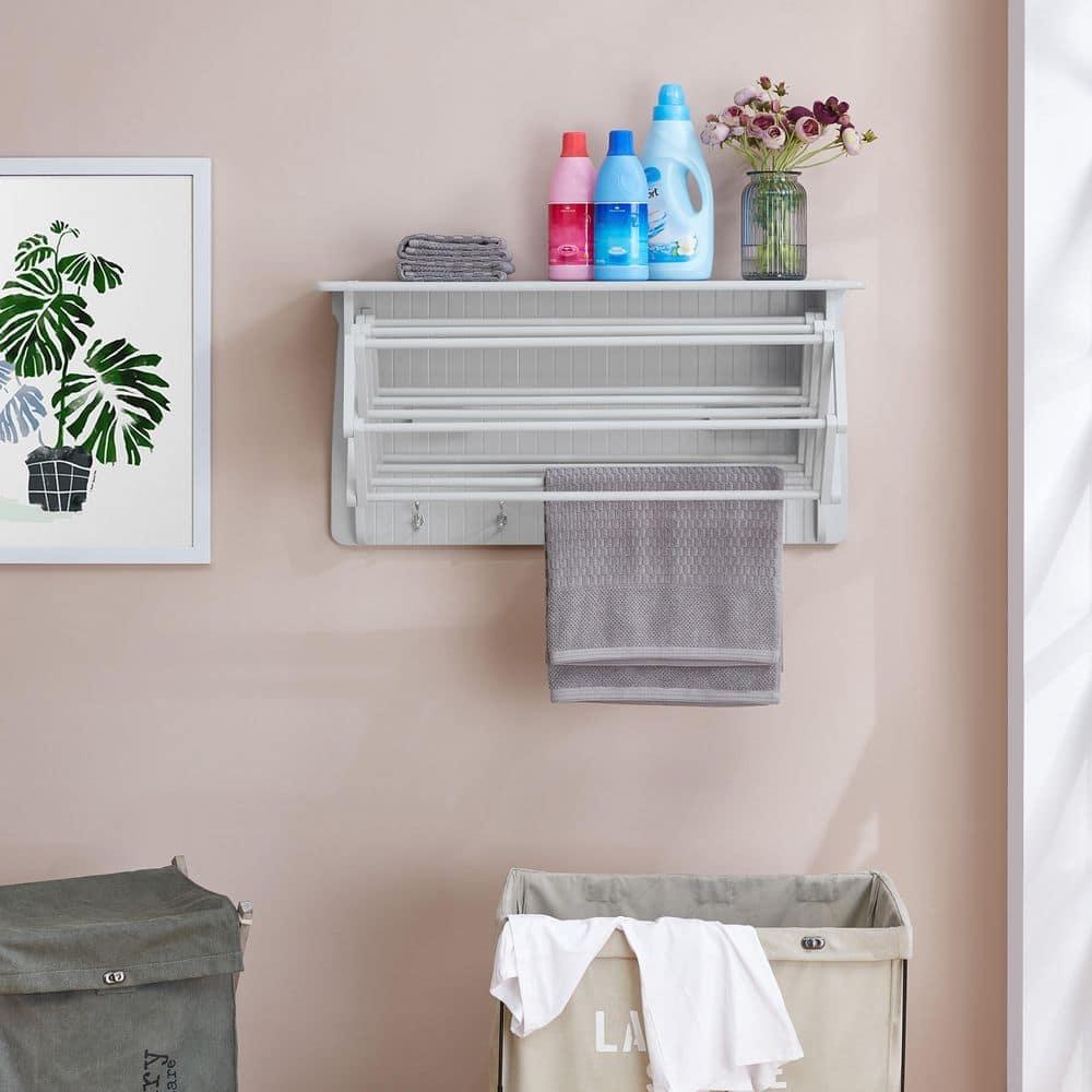 Latitude Run® Collapsible Accordion Wall Mounted Drying Rack