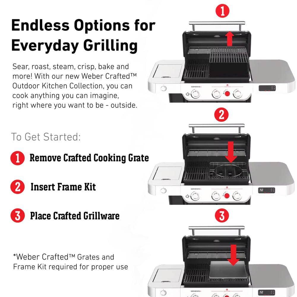 Weber Genesis SPX-435 4-Burner Propane Smart Gas Grill in Stainless Steel with Side Burner