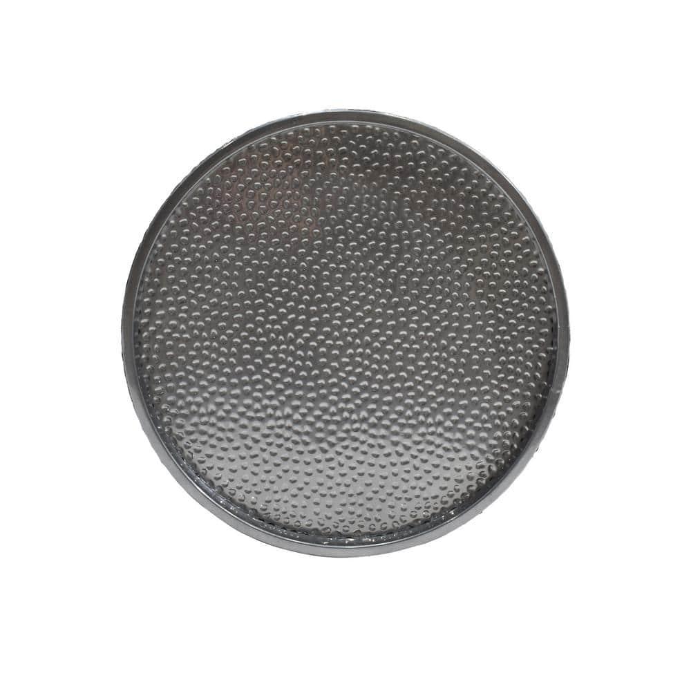 Braeburn Modern Round Accent Table Silver - Christopher Knight Home: Hammered Iron, Cylindrical, No Assembly Required
