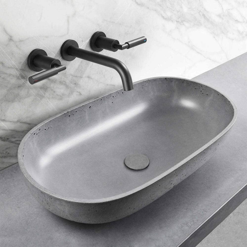 10.08" Widespread Bathroom Faucet 3 Hole, 2-handle Bathroom Sink Faucet with Drain Assembly