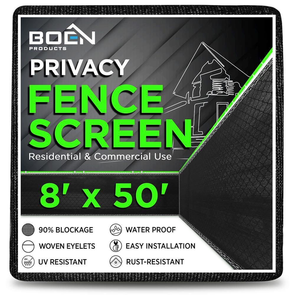 Save 52% • Boen - Backyard Privacy Screen Fence Covering 4' x 50' - Black - Instant  Outdoor Privacy Fence Screen for Any Metal, Chain Link, Wood Panels or  Plastic Fencing -, image size:1000x1000