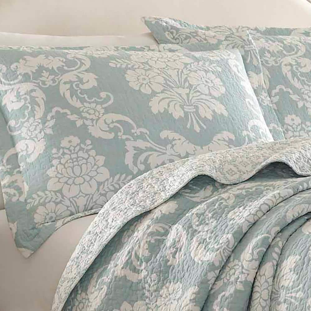 Laura Ashley Celina Patchwork Laura Ashley Reversible Cotton Quilt Set