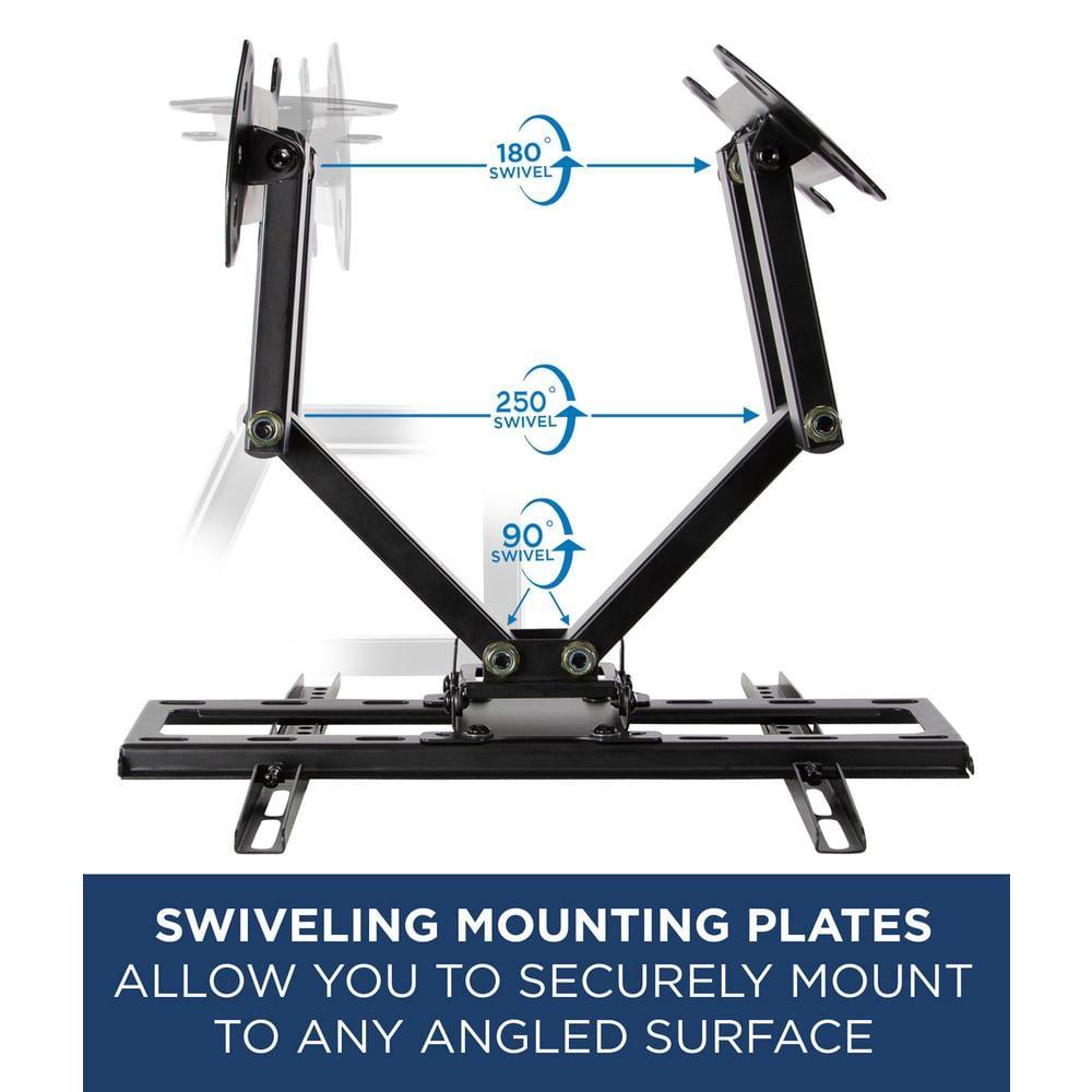 Mount-it Black Corner Mount for Holds up to 66 lbs