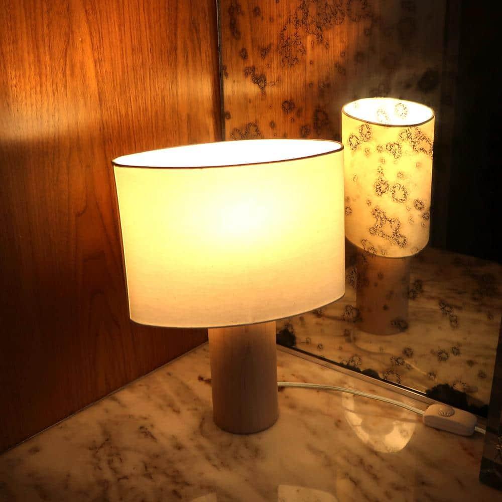 Mia 15.75" Midcentury LED Table Lamp With Natural Maple Wood Base