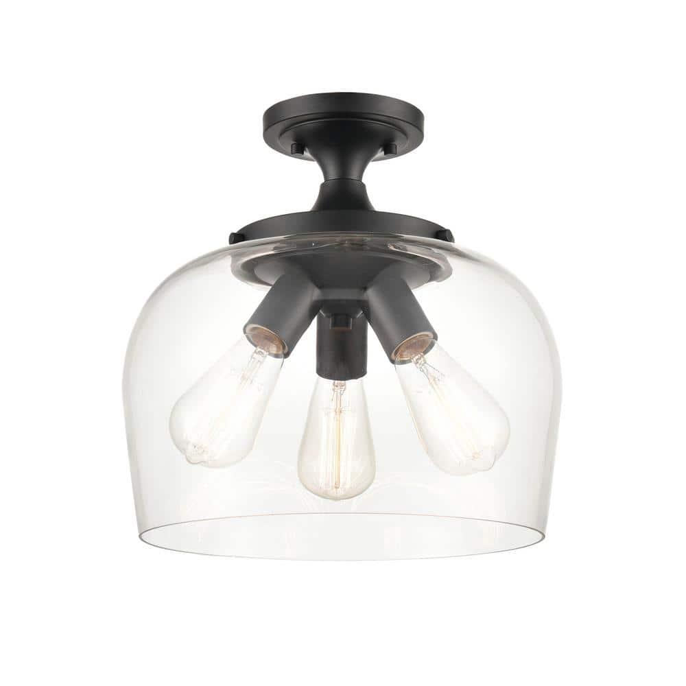 Three Posts™ Cromkill Glass Semi Flush Mount