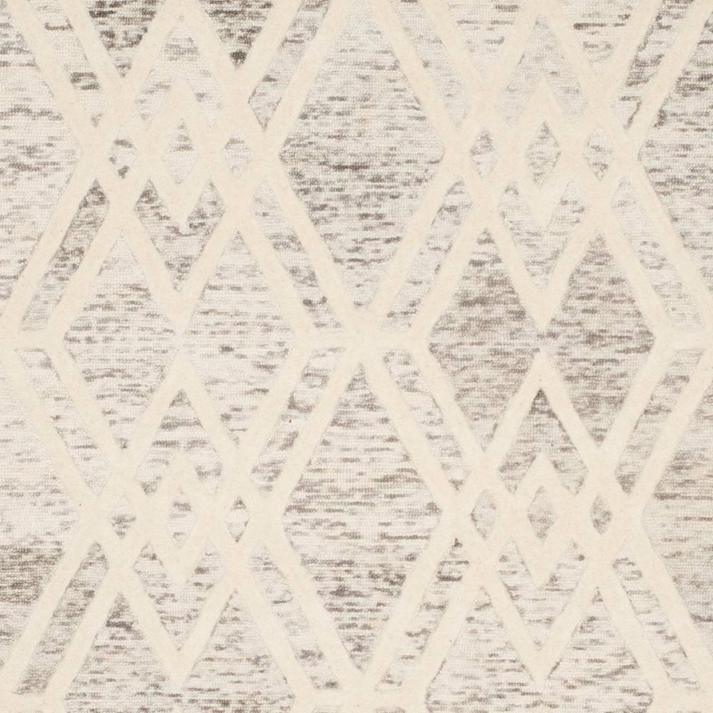 SAFAVIEH Cambridge Rordan Faded Geometric Wool Area Rug, Light Brown/Ivory, 8' x 10'
