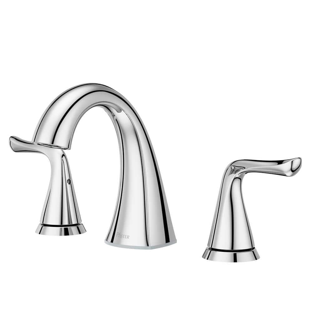 Pfister Willa Bathroom Sink Faucet, 8-Inch Widespread, 2-Handle, 3-Hole, NSF Certified, Polished Chrome Finish, LF049MALCC