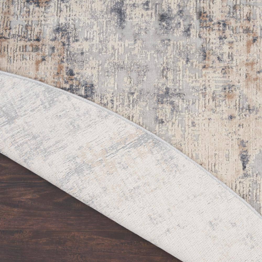 Nourison Rustic Textures Abstract Indoor Area Rug Grey/Beige 7’10” x Round