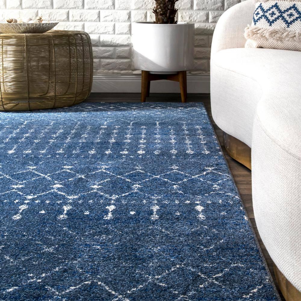 nuLOOM Moroccan Blythe Area Rug, Runner 2' 8" x 8', Dark Blue