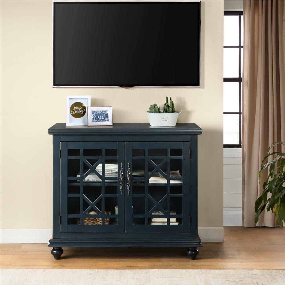 Martin Svensson Home Elegant Small Spaces TV Stand, Blue