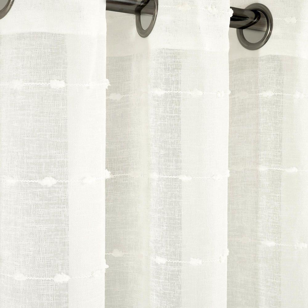 Lush Decor Solid Sheer Grommet Curtain Panels