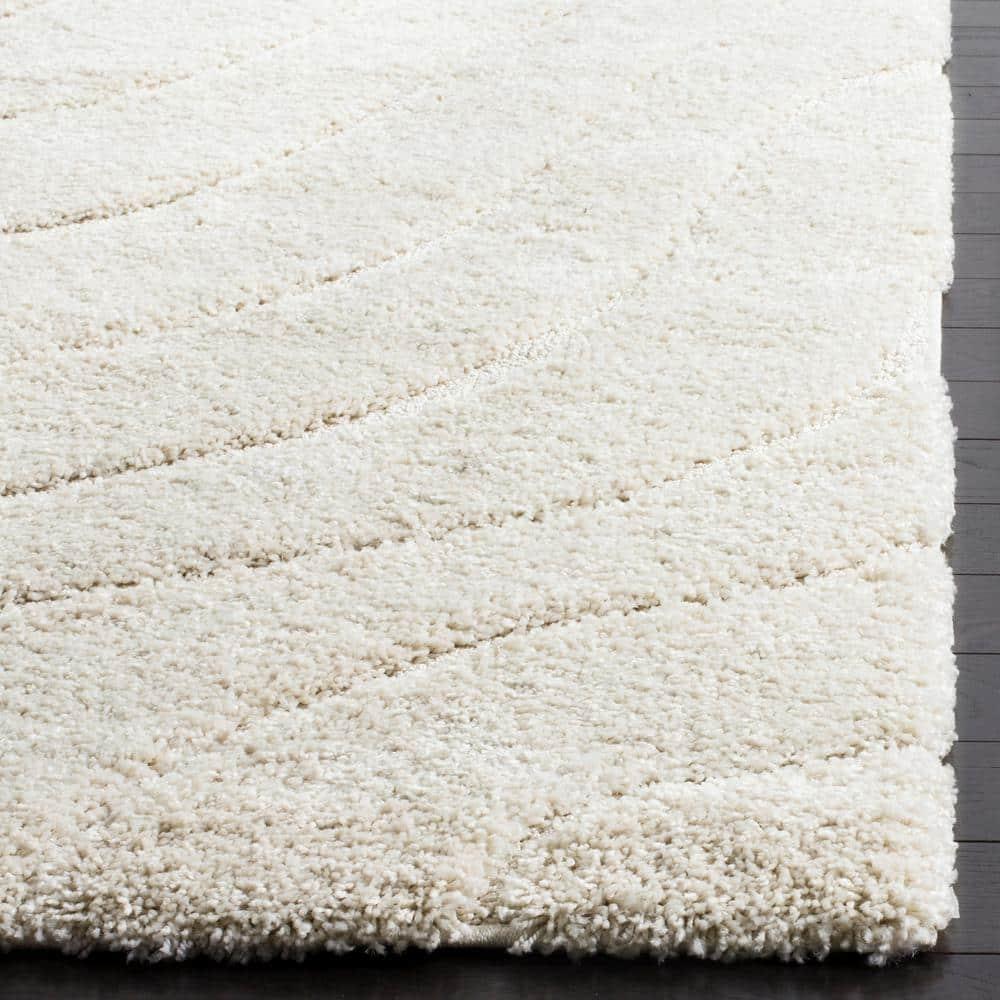 Florida Shag SG472 Power Loomed Indoor Area Rug - Creme/Creme - 8'x10' - Safavieh.