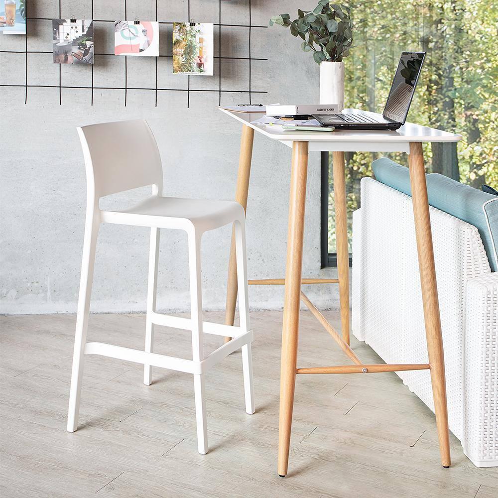 Sensilla 2pk Outdoor Stackable Bar Stools - White - Lagoon