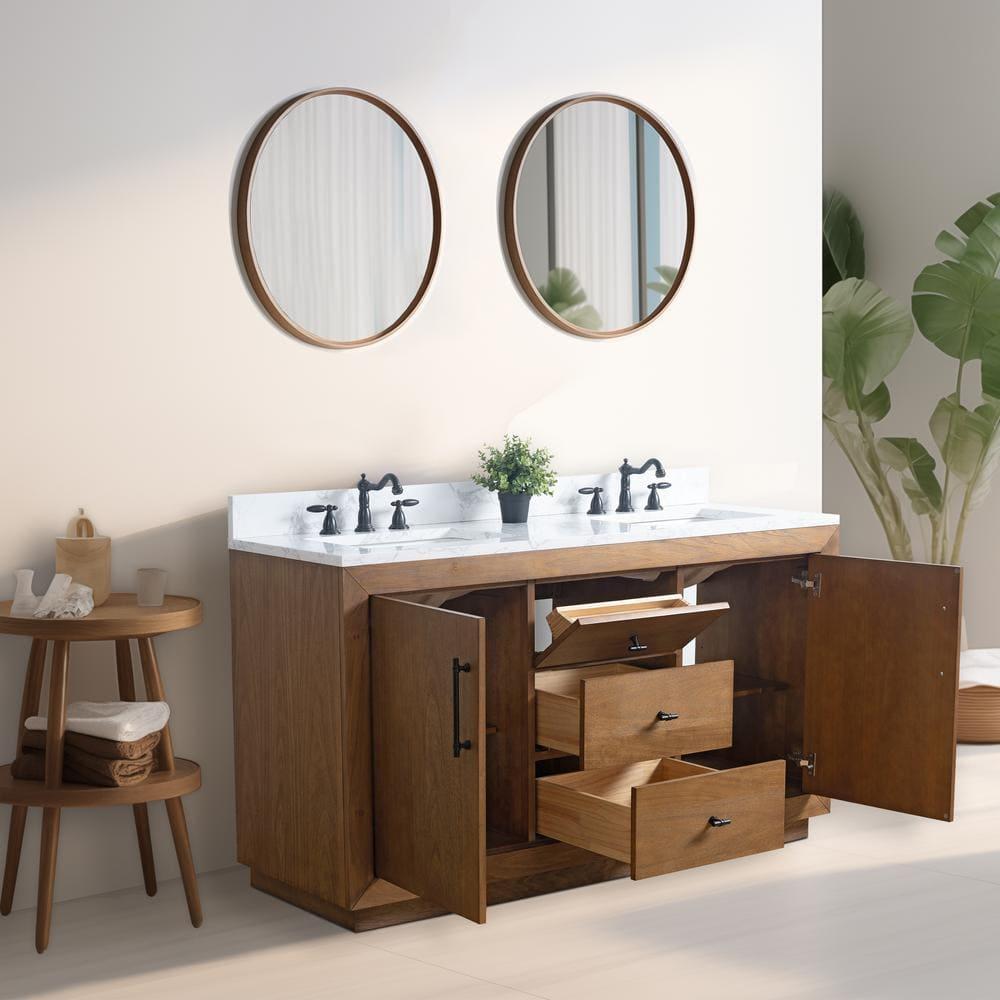60" Double Bathroom Vanity Set with Top