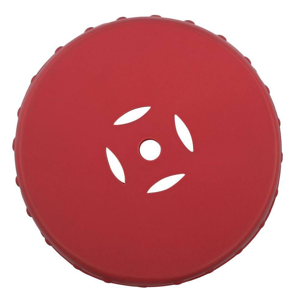 JONATHAN Y Lucky Coins 16" Chinese Ceramic Drum Garden Stool, Matte Red