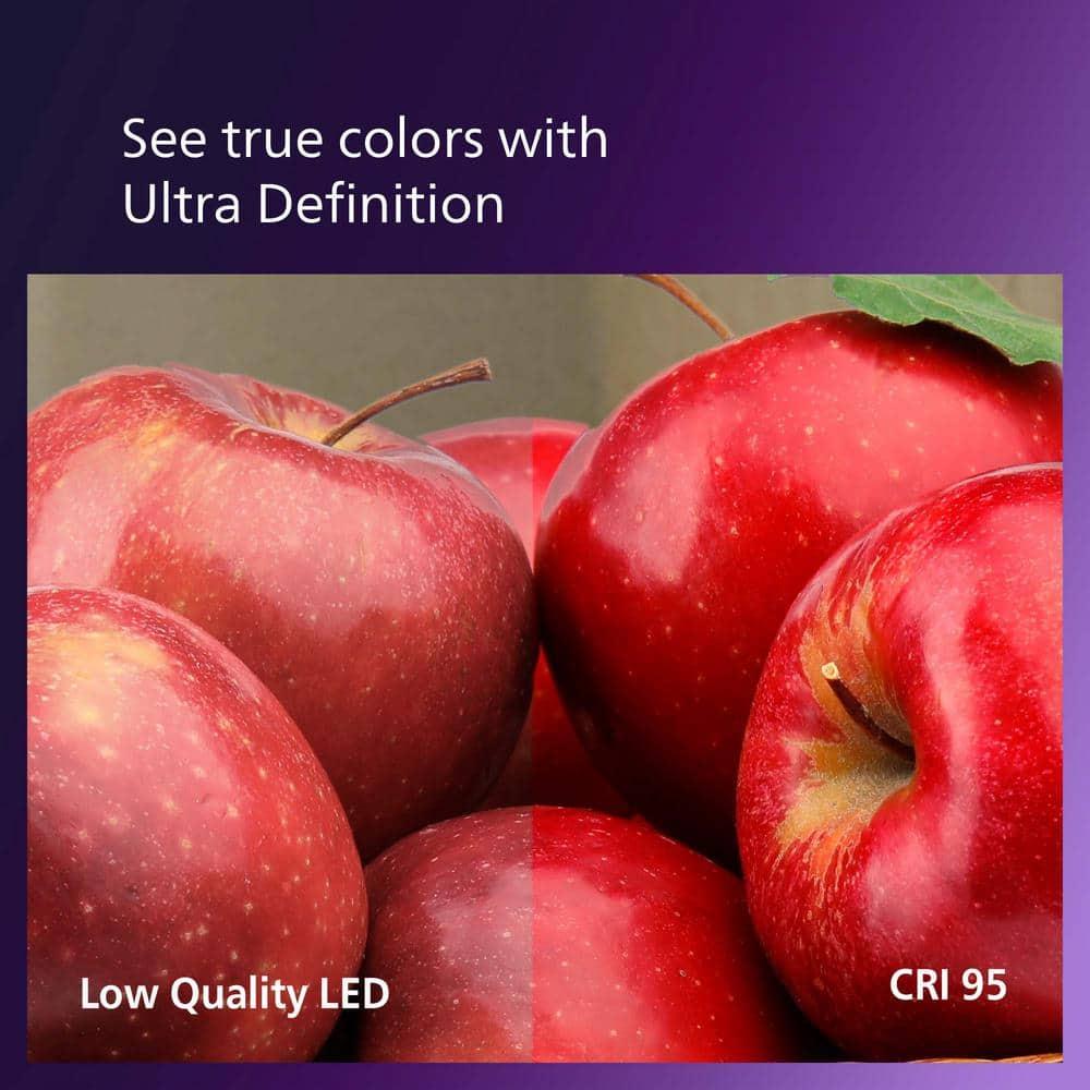 Philips UltraDef LED 60W Frosted Daylight A19 4P: Energy Star Certified Dimmable Light Bulbs, 800 Lumens, 13.7-Year Life