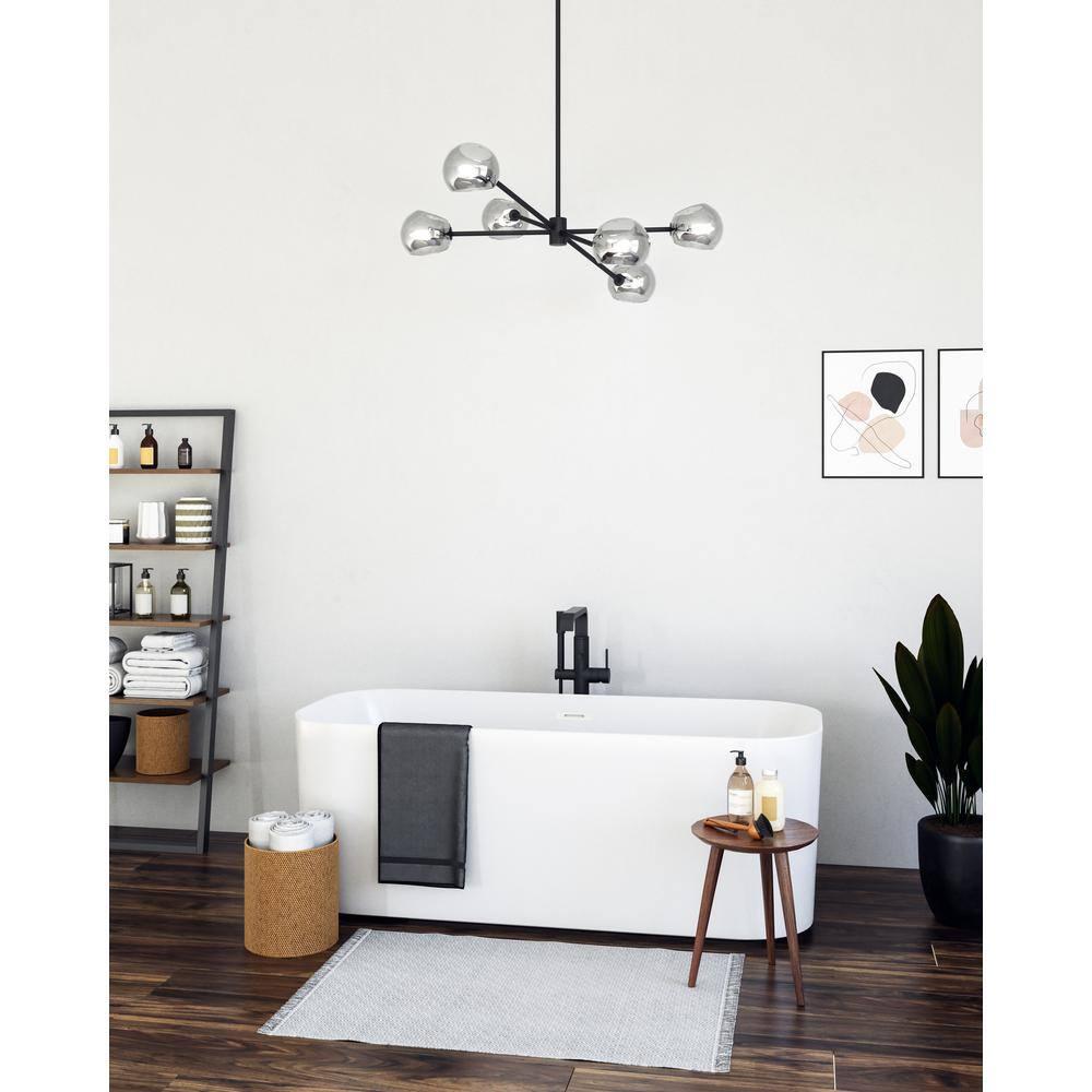 Willow 6 Light Metal Sputnik Chandelier