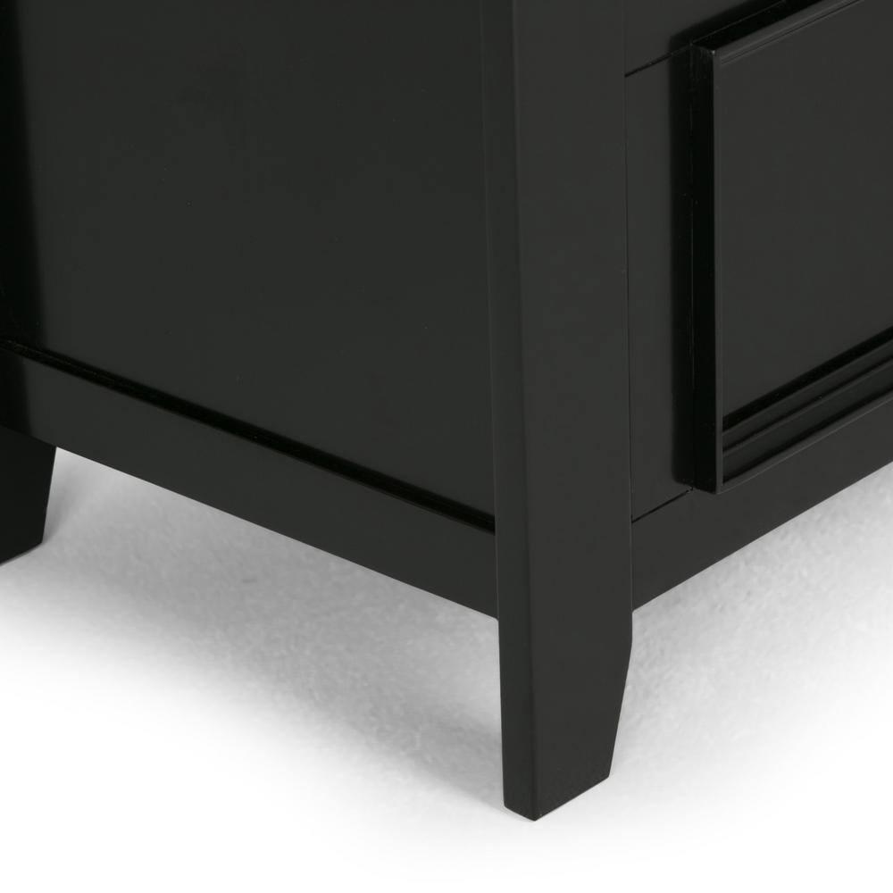 Simpli Home Amherst 48"W Solid Wood Entryway Storage Bench with Lift-Top Lid and Dual Compartments