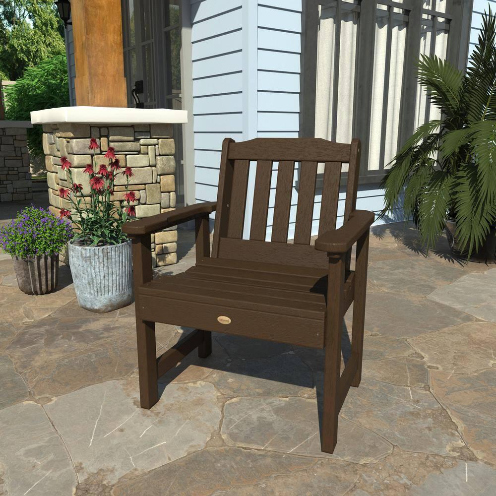 Lehigh Garden Patio Chair Weathered Acorn - highwood: Durable Outdoor Seating, Fade-Resistant