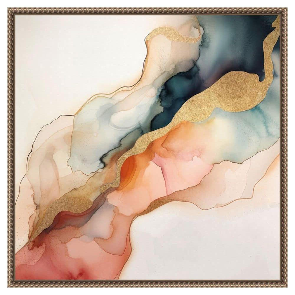 Amanti Art Abstracted Radiance I by Irena Orlov Canvas Wall Art Print Framed 22-in. W x 22-in. H.