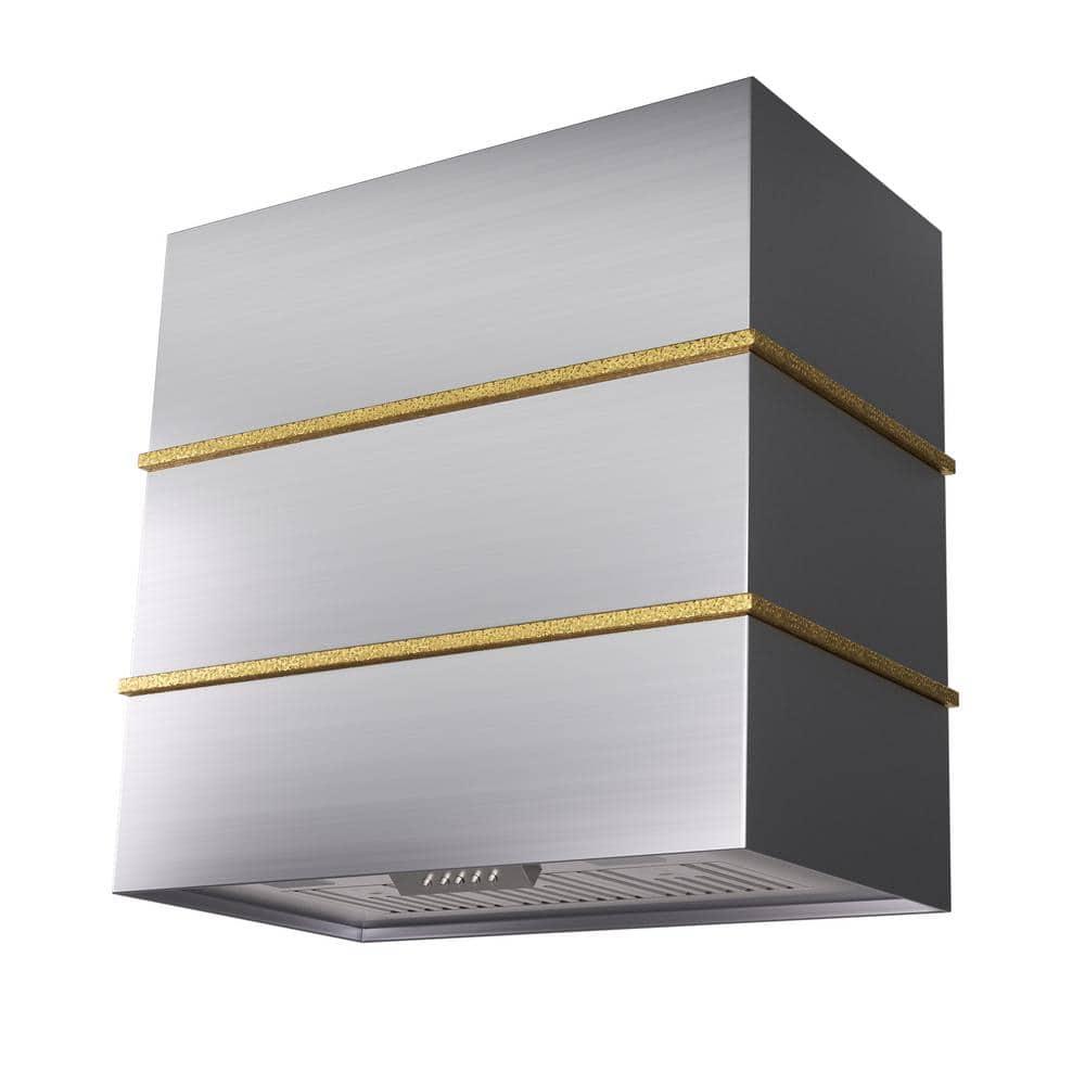 Akicon 30" Stainless Steel 600 CFM Ducted (Vented) Wall Mounted Required Range Hood
