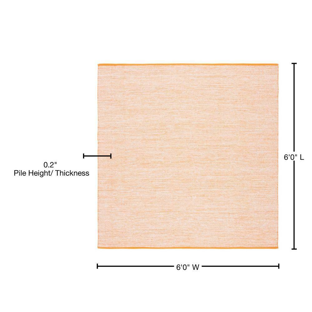 Montauk MTK250 Hand Woven, Flat Weave Indoor Area Rug - Orange - 6'x6' - Safavieh