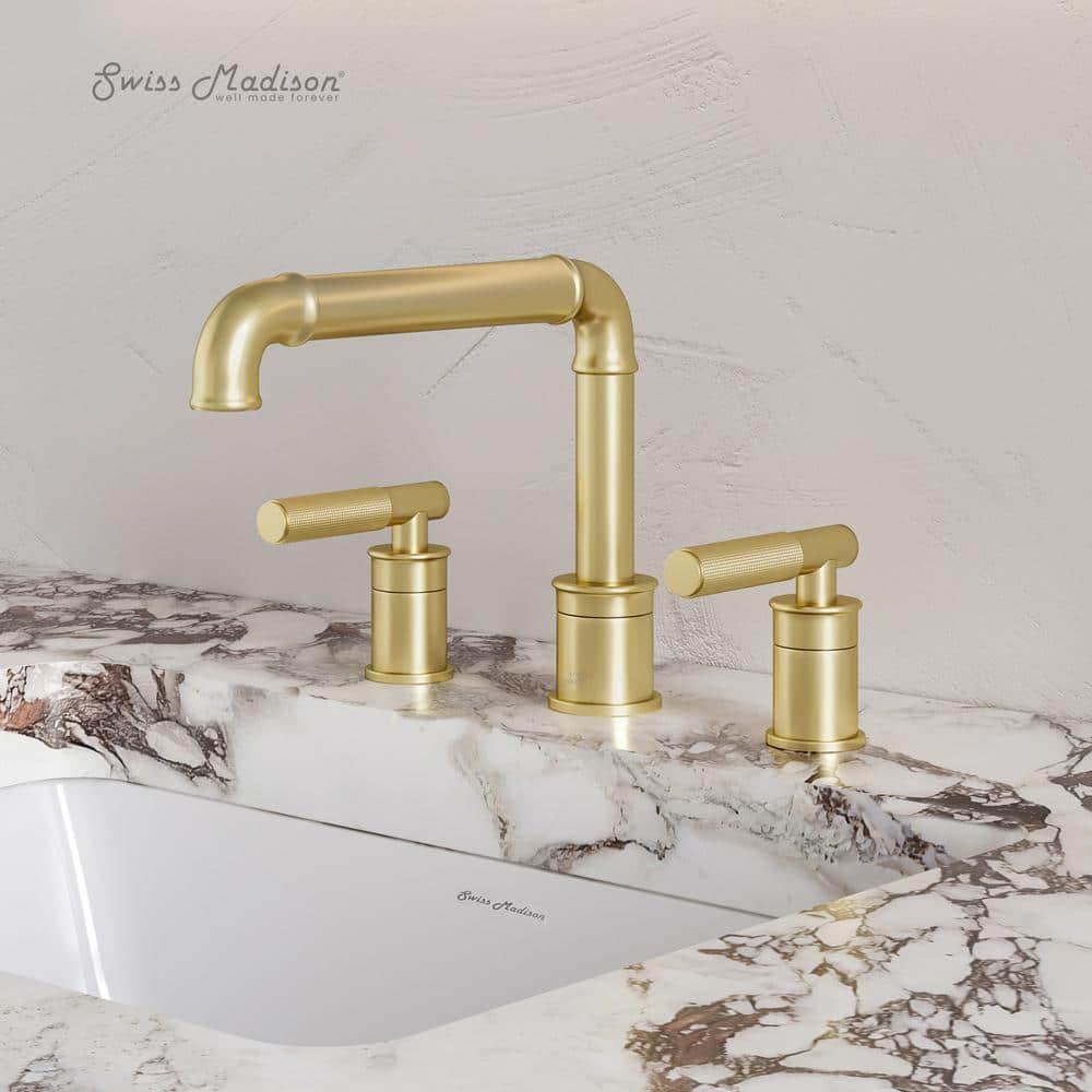 Avallon 8 in. Widespread, Sleek Handle, Bathroom Faucet
