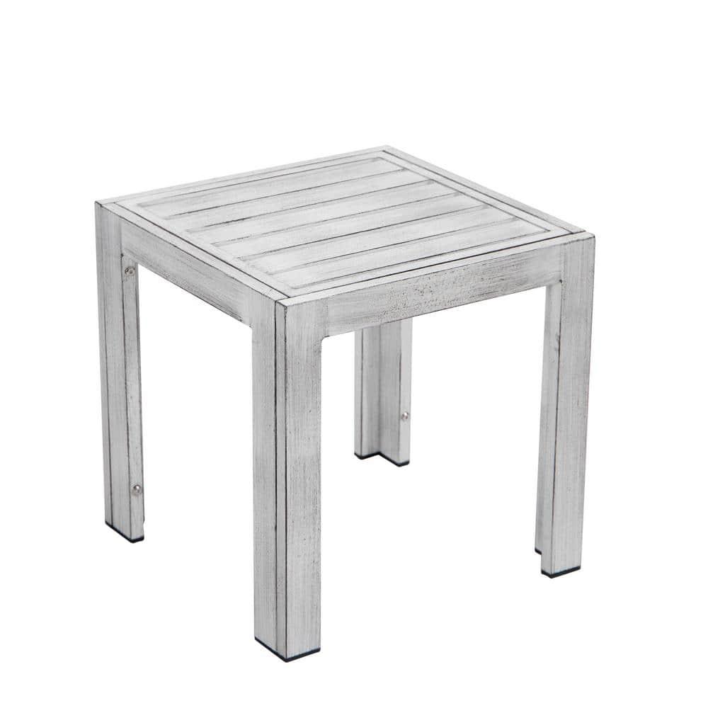 LeisureMod Outdoor Metal Chaise Lounge - Set of 2 with Table (Set of 2)