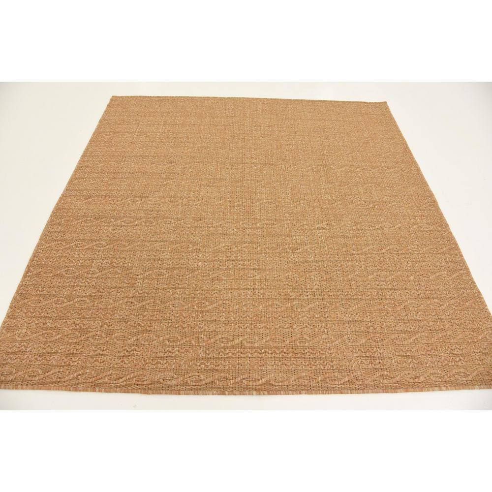 Unique Loom 6' 1 x 6' 1 Square Light Brown Outdoor Modern Links Area Rug