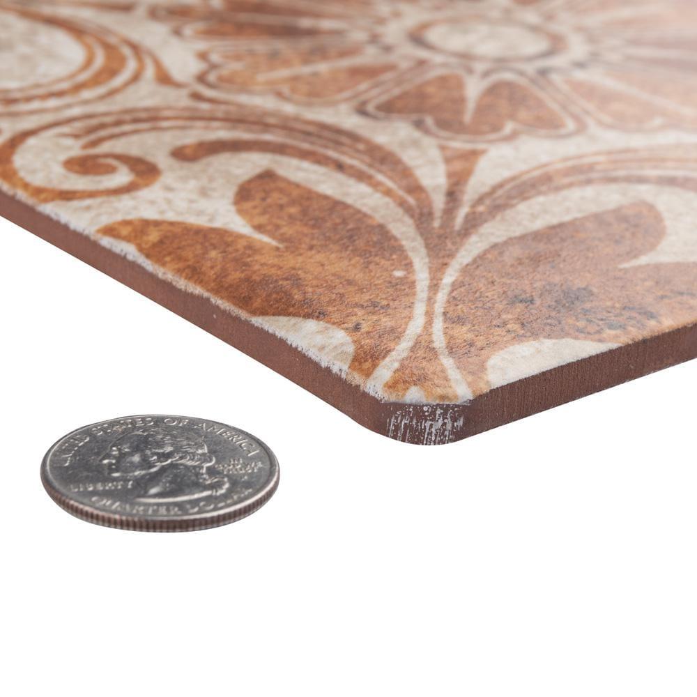 Costa Arena Decor Dahlia 7-3/4 in. x 7-3/4 in. Ceramic Floor and Wall Tile (10.75 sq. ft./Case)