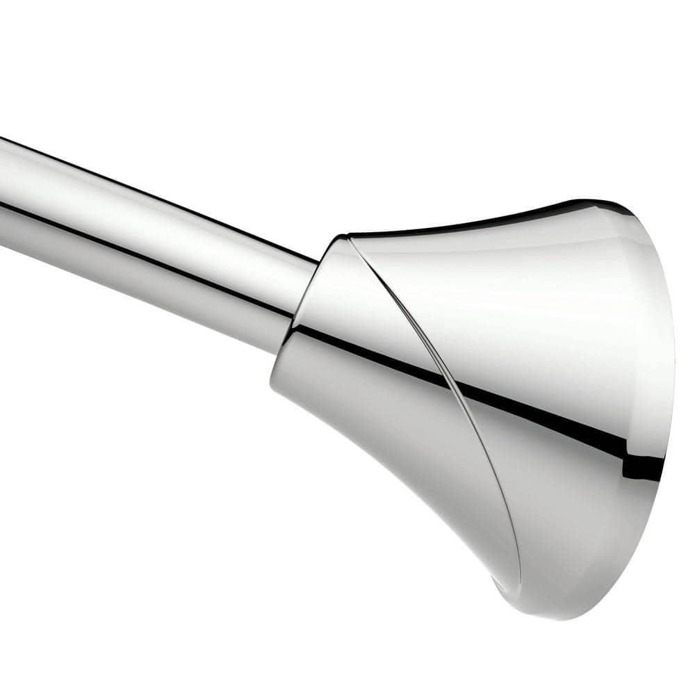 Moen 5-Foot Adjustable Tension Single Curved Shower Curtain Rod