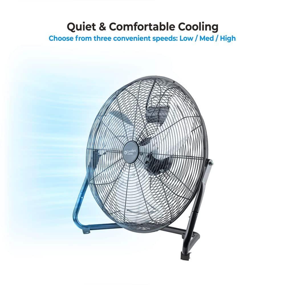 Comfort Zone 20"  Heavy-Duty All Metal Industrial Floor Fan