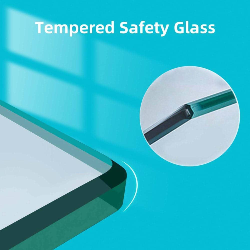 JimsMaison 72" W x 79" H Soft-Closing Double Sliding Frameless Shower Door with Clear Glass JMBGSD03-72BN