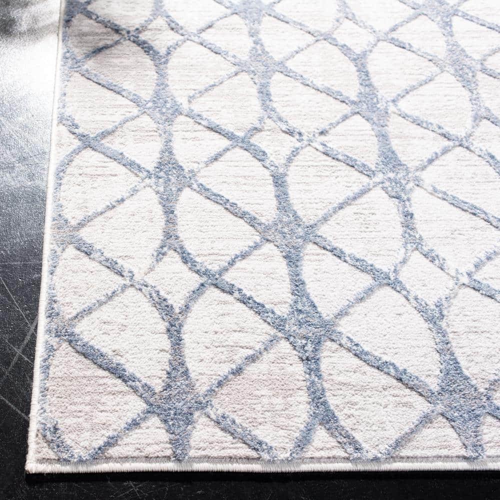 Amelia ALA792 Power Loomed Runner Rug - Grey/Blue - 2'2"x22' - Safavieh.
