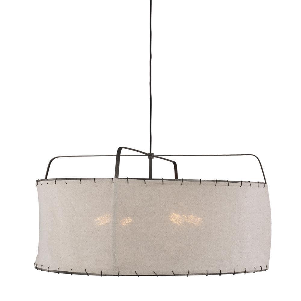 ED Ellen DeGeneres Dunne 4 - Light Aged Iron Drum Pendant