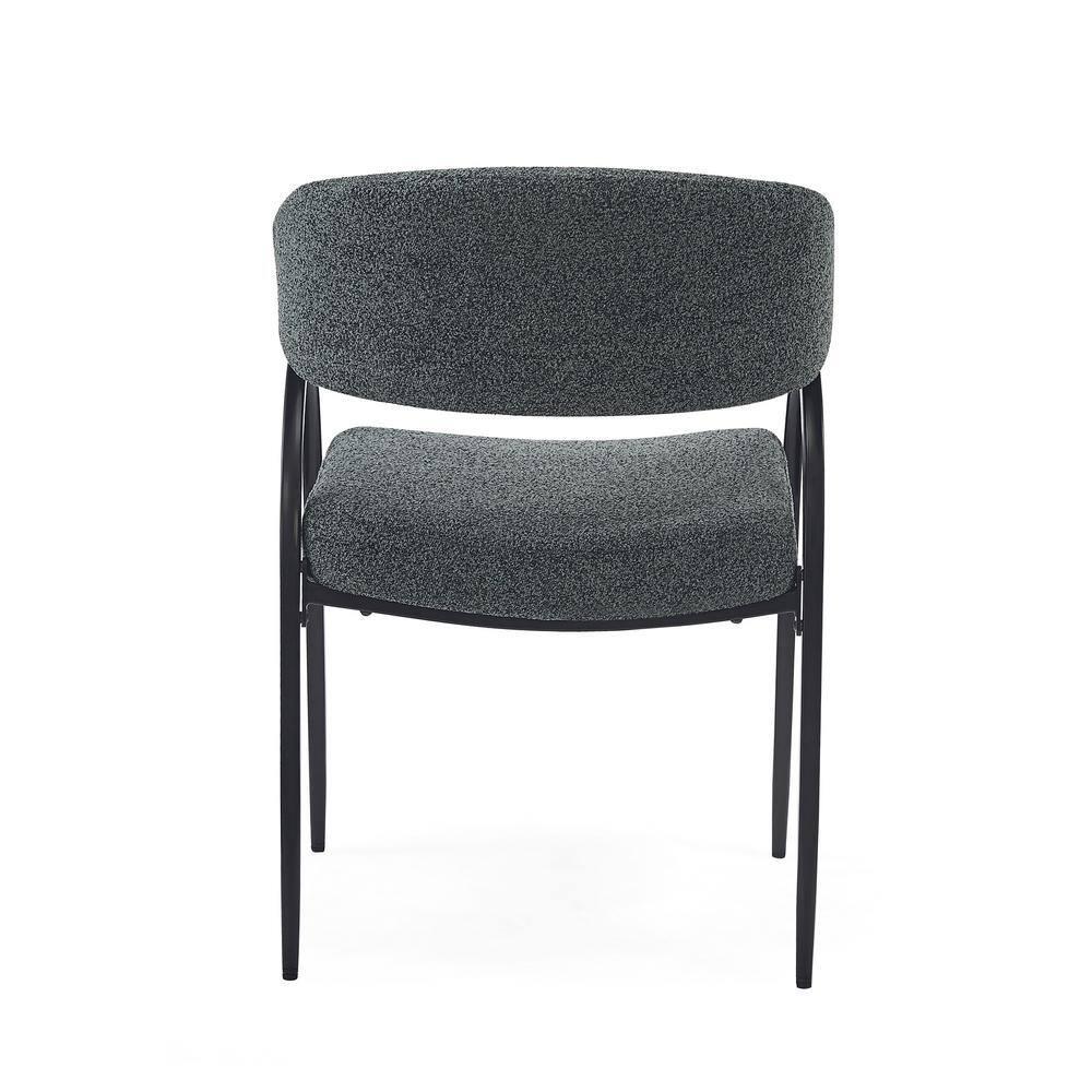 Christopher Knight Home Hayden Upholstered Armrest Dining Chairs with Metal Legs (Set of 2), Dark Green/Black