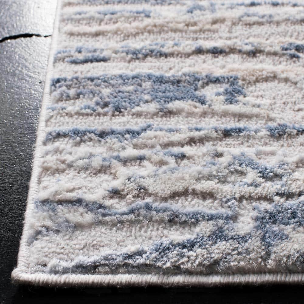 Amelia ALA768 Power Loomed Area Rug - Ivory/Blue - 4'x6' - Safavieh.