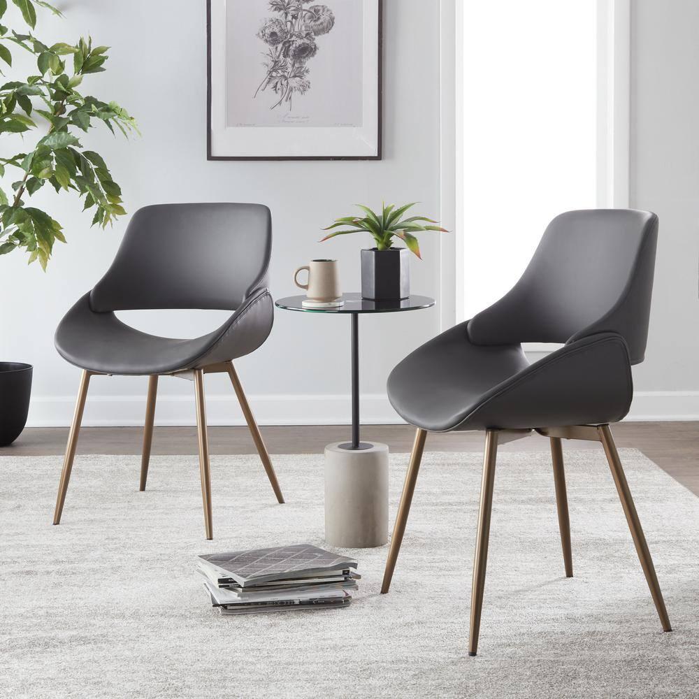 19.25'' H Faux Leather Upholstered Side Chair