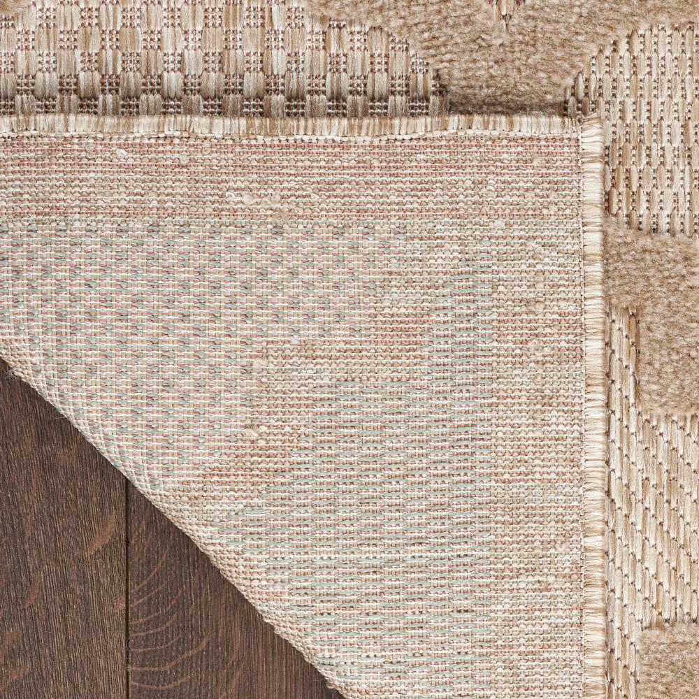 Nourison Easy Care Trellis Flatweave Indoor Outdoor Area Rug 4' x 6' Natural Beige